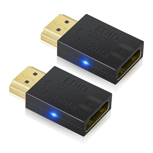 Mini HDMI EDID Emulator Passthrough Aluminium Fit Headlesskeep für Video Splitter Switch Extender Pass-Through Adapter Stecker auf Buchse Kupplung Dummy Plug (HDMI 1920 x 1080) 2P von Furjosta