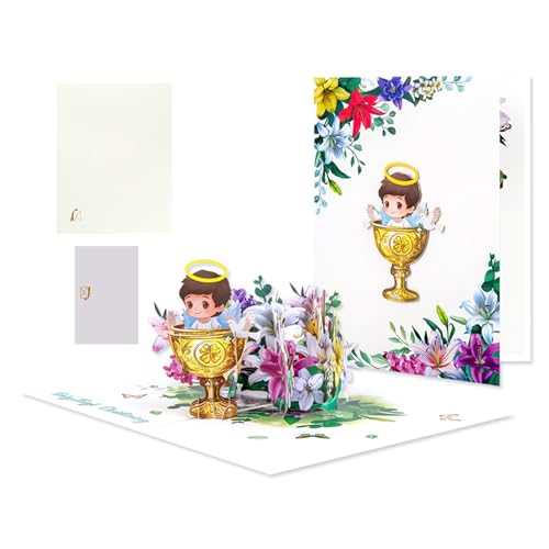 Furtryvl Pop-Up-Karte | Engel-Konfirmationskarte | buntes Segen-Zubehör, tragbare Kinderzimmer-Dekoration für Babyparty, Taufe Furtryvl Pop-Up-Karte | Engel-Konfirmationskarte | buntes Segen-Zubehör, tragbare Kinderzimmer-Dekoration für Babyparty, Taufe von Furtryvl