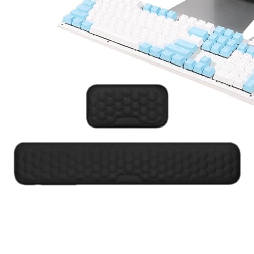 Furtryvl Tastatur-Handballenauflage,Tastaturauflage-Pads, 2 Stück bequeme Handgelenkauflage aus Memory-Schaum, Ergonomisches Tastatur-Mauspad-Set, rutschfeste Spiel-Handgelenkauflage, von Furtryvl