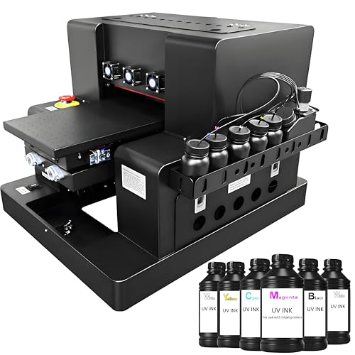 Furvveerr A3 Drucker UV Printe Flachbett Multifunktionsdrucker UV Drucker Farbe Ausgestattet mit XP600 Hochpräzisem Druckkopf für den Druck Auf Holz,Metall,Acryl,PVC von Furvveerr