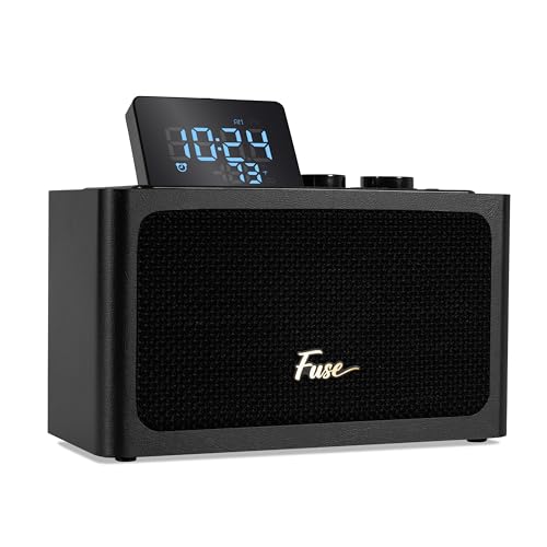 Fuse Zide Klassischer Radiowecker, FM-Radio-Lautsprecher mit Bluetooth, eingebautes Mikrofon, verstellbares LCD-Display, moderner Stil aus der Mitte des Jahrhunderts Fuse Zide Klassischer Radiowecker, FM-Radio-Lautsprecher mit Bluetooth, eingebautes Mikrofon, verstellbares LCD-Display, moderner Stil aus der Mitte des Jahrhunderts von Fuse