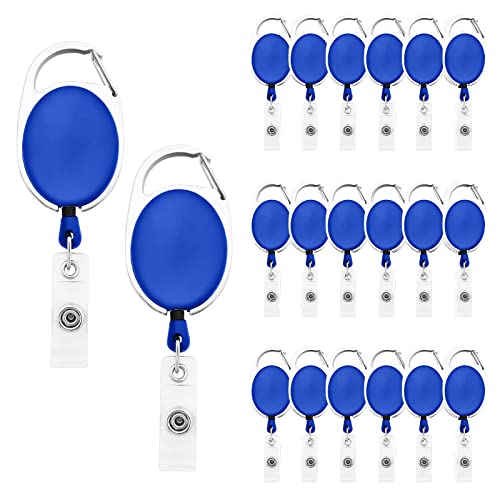 Fushing 20 Ausweisjojo,Einziehbarer Ausweishalter mit Vinyl Strap,Strapazierfähiger Karabiner-Ausweishalter für ID Badge Holder & Kartenhalter（Blau） von Fushing