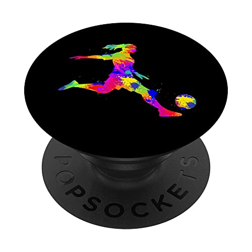 Fußball Fußballerin Mädchen Frauen Damen PopSockets mit austauschbarem PopGrip von Fussball Mädchen Geschenkideen