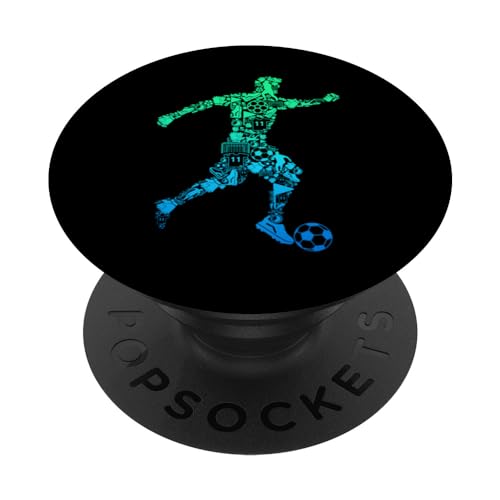 Fußball Fußballer Jungen Kinder PopSockets Klebender PopGrip von Fussballer & Fussball Fan Motiv Geschenkideen