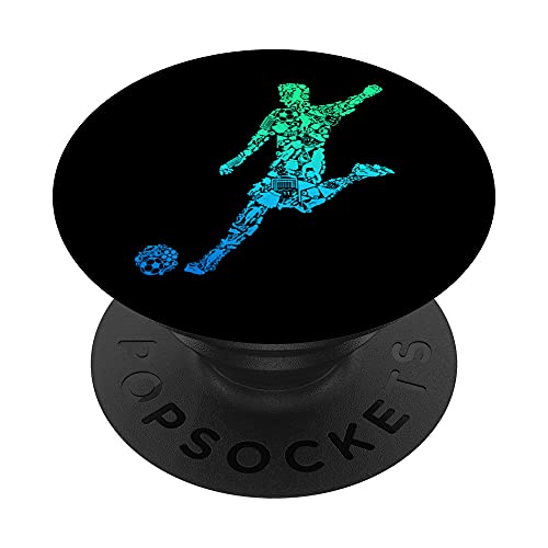 Fußball Fußballer Kinder Jungen Herren PopSockets mit austauschbarem PopGrip von Fussballer & Fussball Fan Motiv Geschenkideen