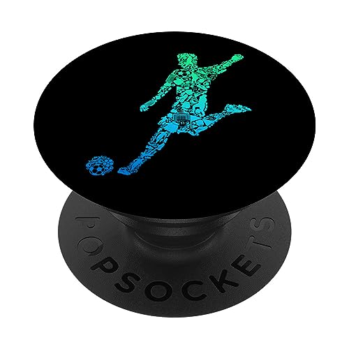 Fußball Fußballer Kinder Jungen Herren PopSockets Klebender PopGrip von Fussballer & Fussball Fan Motiv Geschenkideen