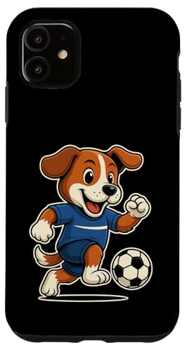 Lustiger Fußballhund im blauen Trikot beim Kicken Nummer 7 Hülle für iPhone 11 Lustiger Fußballhund im blauen Trikot beim Kicken Nummer 7 Hülle für iPhone 11 von Fußballhund spielt aktiv mit Ball auf dem Feld Fun