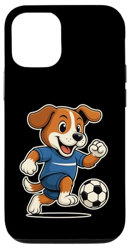 Lustiger Fußballhund im blauen Trikot beim Kicken Nummer 7 Hülle für iPhone 12/12 Pro Lustiger Fußballhund im blauen Trikot beim Kicken Nummer 7 Hülle für iPhone 12/12 Pro von Fußballhund spielt aktiv mit Ball auf dem Feld Fun