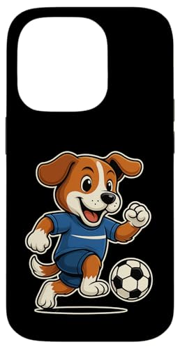 Lustiger Fußballhund im blauen Trikot beim Kicken Nummer 7 Hülle für iPhone 14 Pro Lustiger Fußballhund im blauen Trikot beim Kicken Nummer 7 Hülle für iPhone 14 Pro von Fußballhund spielt aktiv mit Ball auf dem Feld Fun