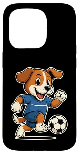 Lustiger Fußballhund im blauen Trikot beim Kicken Nummer 7 Hülle für iPhone 15 Pro Lustiger Fußballhund im blauen Trikot beim Kicken Nummer 7 Hülle für iPhone 15 Pro von Fußballhund spielt aktiv mit Ball auf dem Feld Fun