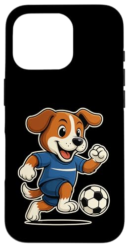 Lustiger Fußballhund im blauen Trikot beim Kicken Nummer 7 Hülle für iPhone 16 Pro Lustiger Fußballhund im blauen Trikot beim Kicken Nummer 7 Hülle für iPhone 16 Pro von Fußballhund spielt aktiv mit Ball auf dem Feld Fun