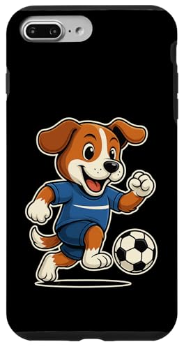 Lustiger Fußballhund im blauen Trikot beim Kicken Nummer 7 Hülle für iPhone 7 Plus/8 Plus Lustiger Fußballhund im blauen Trikot beim Kicken Nummer 7 Hülle für iPhone 7 Plus/8 Plus von Fußballhund spielt aktiv mit Ball auf dem Feld Fun