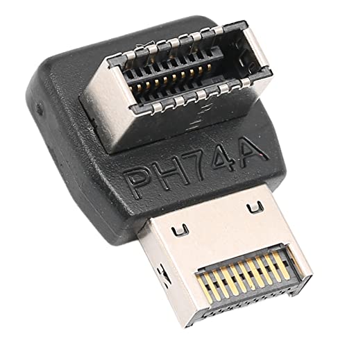 Fussbudget USB3.1 Type-E-Adapter, 90-Grad-Lenkwinkel, Benutzerfreundlichkeit für Computer-Motherboard mit USB3.1 Type-E, Kompakt, Plug-and-Play (PH74A) von Fussbudget