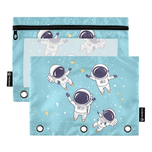 Fustylead Federmäppchen mit niedlichem Astronauten im Weltraum, großes Fassungsvermögen, passend für 3-Ringbinder, wasserdichtes Federmäppchen mit transparentem Fenster für Schule, Kosmetik, Büro Fustylead Federmäppchen mit niedlichem Astronauten im Weltraum, großes Fassungsvermögen, passend für 3-Ringbinder, wasserdichtes Federmäppchen mit transparentem Fenster für Schule, Kosmetik, Büro von Fustylead