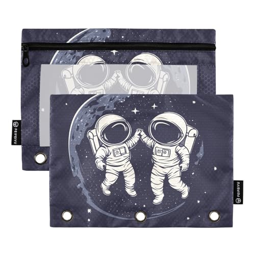 Fustylead Federmäppchen mit niedlichem Astronauten in Weltraum und Planeten, großes Fassungsvermögen, passend für 3-Ringbinder, wasserdichtes Federmäppchen mit transparentem Fenster für Schule Fustylead Federmäppchen mit niedlichem Astronauten in Weltraum und Planeten, großes Fassungsvermögen, passend für 3-Ringbinder, wasserdichtes Federmäppchen mit transparentem Fenster für Schule von Fustylead
