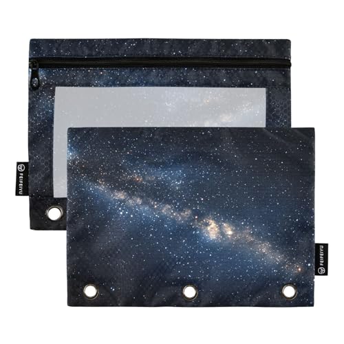 Fustylead Mystic Stary Night Cosmos Federmäppchen mit großem Fassungsvermögen, passend für 3-Ringbinder, wasserdichtes Federmäppchen mit transparentem Fenster für Schule, Kosmetik, Büro, Studenten Fustylead Mystic Stary Night Cosmos Federmäppchen mit großem Fassungsvermögen, passend für 3-Ringbinder, wasserdichtes Federmäppchen mit transparentem Fenster für Schule, Kosmetik, Büro, Studenten von Fustylead