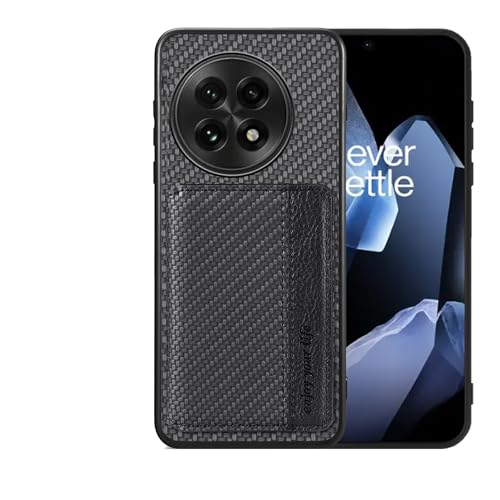 Futanwei Schutzhülle für OnePlus 13R mit Kartenhalter, schlankes Design, Karbonfaser-Muster, integrierte 2 Kreditkartenfächer, versteckter Magnetverschluss, stoßfest, sturzsicher, Schwarz Futanwei Schutzhülle für OnePlus 13R mit Kartenhalter, schlankes Design, Karbonfaser-Muster, integrierte 2 Kreditkartenfächer, versteckter Magnetverschluss, stoßfest, sturzsicher, Schwarz von Futanwei