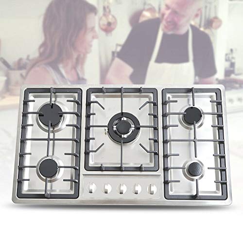 Gaskochfeld 5 Brenner Eingebaute Herdplatte Gaskochfeld Küche Leicht zu reinigen Gaskochen Edelstahl Gaskochfeld 5 Brenner Eingebaute Herdplatte Gaskochfeld Küche Leicht zu reinigen Gaskochen Edelstahl von Futchoy