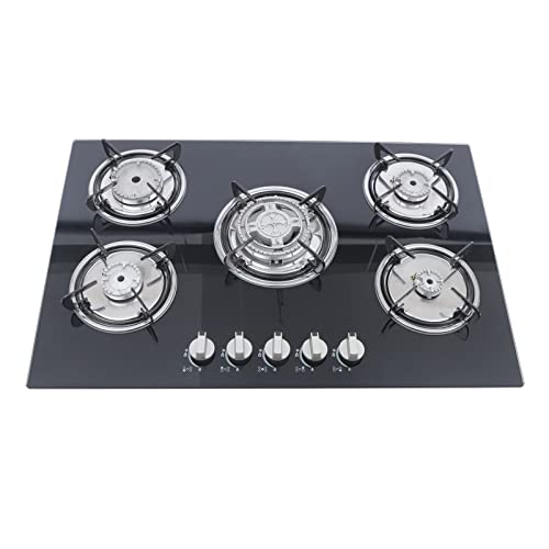 Futchoy Einbau-Gaskochfeld 5 Flammen 77 cm Stainless Steel mit Black Glass Top Erdgas Propangas Autom. Abschaltung 10.45 kW Futchoy Einbau-Gaskochfeld 5 Flammen 77 cm Stainless Steel mit Black Glass Top Erdgas Propangas Autom. Abschaltung 10.45 kW von Futchoy