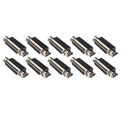 Futheda 10 Stück DB25 Buchse Stecker DB-25 Buchse Adapter Konverter RS232 25-Pin 2 Reihen Computer VGA Kabel Adapter Löttyp von Futheda