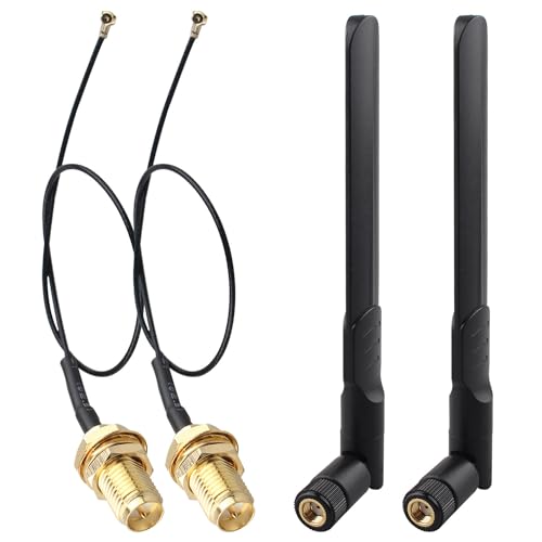 Futheda 2 Set 2,4 GHz 5,8 GHz 8 dBi Dualband WiFi-Antenne RP-SMA Stecker Antenne + 15 cm U.FL IPX IPEX MHF4 auf RP-SMA Buchse Verlängerungskabel für M.2 NGFF Intel Wireless Netzwerkkarte WiFi Adapter Futheda 2 Set 2,4 GHz 5,8 GHz 8 dBi Dualband WiFi-Antenne RP-SMA Stecker Antenne + 15 cm U.FL IPX IPEX MHF4 auf RP-SMA Buchse Verlängerungskabel für M.2 NGFF Intel Wireless Netzwerkkarte WiFi Adapter von Futheda