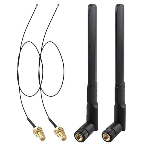 Futheda 2 Stücke WLAN Antenne Dualband 2.4GHz 5GHz 5.8GHz 8dBi MIMO RP-SMA Stecker Antenne + 30 cm U.FL IPX IPEX MHF4 auf RP-SMA Kabel für M.2 NGFF Intel Wireless Netzwerkkarte WiFi Adapter Laptop Futheda 2 Stücke WLAN Antenne Dualband 2.4GHz 5GHz 5.8GHz 8dBi MIMO RP-SMA Stecker Antenne + 30 cm U.FL IPX IPEX MHF4 auf RP-SMA Kabel für M.2 NGFF Intel Wireless Netzwerkkarte WiFi Adapter Laptop von Futheda