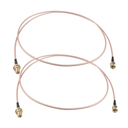 Futheda 2 Stück SMA Buchse auf SMA Stecker Antennen Verlängerungskabel RG316 Koaxialkabel 1M Kompatibel mit 4G LTE Router Gateway Mobilfunk-SDR-USB-Dongle-Empfänger von Futheda