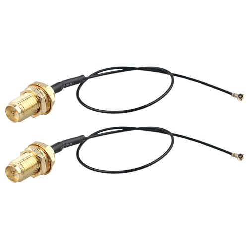Futheda 2 Stück U.FL IPX IPEX MHF4 auf RP-SMA Buchse Schottmontage WiFi Antennen Verlängerungskabel 15cm Koaxialkabel Kompatibel mit Intel Schnittstelle Drahtlose Netzwerkkarte WiFi-Adapter von Futheda