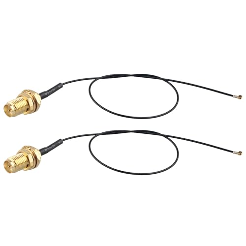 Futheda 2 Stück U.FL IPX IPEX MHF4 auf RP-SMA Buchse Schottmontage WiFi Antennen Verlängerungskabel 20cm Koaxialkabel Kompatibel mit Intel Schnittstelle Drahtlose Netzwerkkarte WiFi-Adapter von Futheda