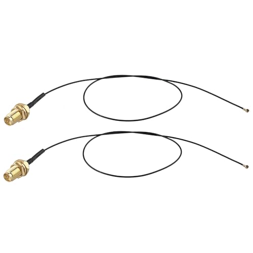 Futheda 2 Stück U.FL IPX IPEX MHF4 auf RP-SMA Buchse Schottmontage WiFi Antennen Verlängerungskabel 30cm Koaxialkabel Kompatibel mit Intel Schnittstelle Drahtlose Netzwerkkarte WiFi-Adapter von Futheda