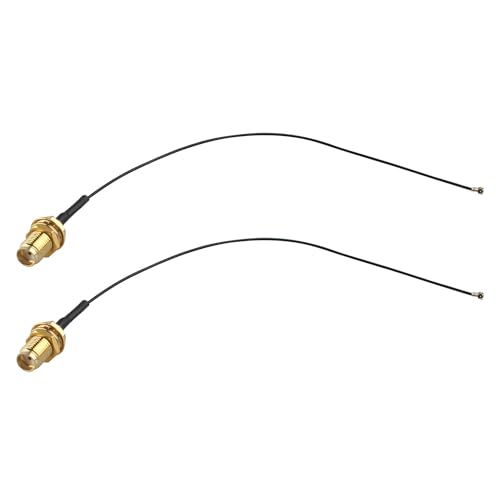 Futheda 2 Stück U.FL IPX IPEX MHF4 auf SMA Buchse Schottmontage WiFi Antennen Verlängerungskabel 15cm Koaxialkabel Kompatibel mit Intel Schnittstelle Drahtlose Netzwerkkarte WiFi-Adapter von Futheda