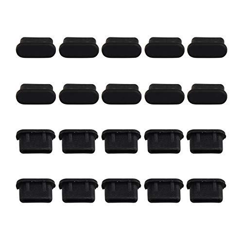 Futheda 20PCS Universal Silicone Cover Cap USB 3.1 Type C Port Anti Dust Plug Protector Compatible with Smartphone Tablet Computer Laptop Devices von Futheda