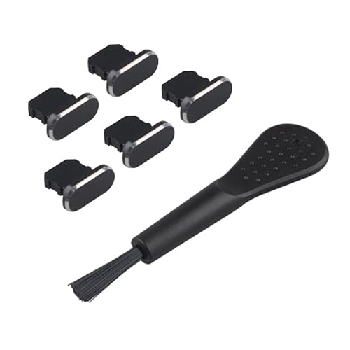 Futheda 5 Stück Anti Staubstecker Metall-Abdeckkappen-Ladeanschluss kompatibel mit iPhone 14 13 12 11 X XS XR 8 7 SE Mini Plus Pro Max iPad Schwarz Futheda 5 Stück Anti Staubstecker Metall-Abdeckkappen-Ladeanschluss kompatibel mit iPhone 14 13 12 11 X XS XR 8 7 SE Mini Plus Pro Max iPad Schwarz von Futheda