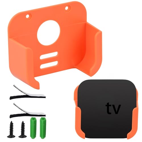 App le TV Wandhalterung, Wandhalterung Halterung, TV-Box Halterung Halter, App le TV 4K Wandhalter, Kompatibel mit App le TV 4K und Allen App le TV-Generationen (Orange Farbe) von Futuhada