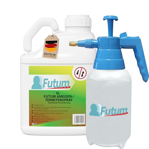 Futum 5L+2L Sprüher Ameisen Abwehrspray Hochwirksam bei Ameisen, Larven und Eier, für Innen- & Außenbereich, Wasserbasis, geruchsarm, fleckenfrei Futum 5L+2L Sprüher Ameisen Abwehrspray Hochwirksam bei Ameisen, Larven und Eier, für Innen- & Außenbereich, Wasserbasis, geruchsarm, fleckenfrei von Futum