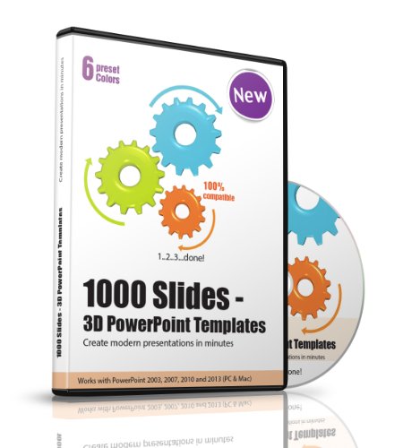 1000 Slides - 1000 PowerPoint 3D Templates, Slides und Charts - Erstellen Sie Präsentationen innerhalb von Minuten - Kompatibel mit PowerPoint 2003, ... Lawyers etc. - For PowerPoint 2003, Power von Future Pace Media