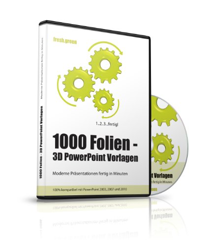 1000 Folien - 3D PowerPoint Vorlagen - Farbe: fresh.green (2017): Moderne Präsentationen für Business, Kommunikation, Marketing, Vertrieb, Verkauf, ... - für Microsoft PowerPoint und Apple Keynote von FuturePaceMedia