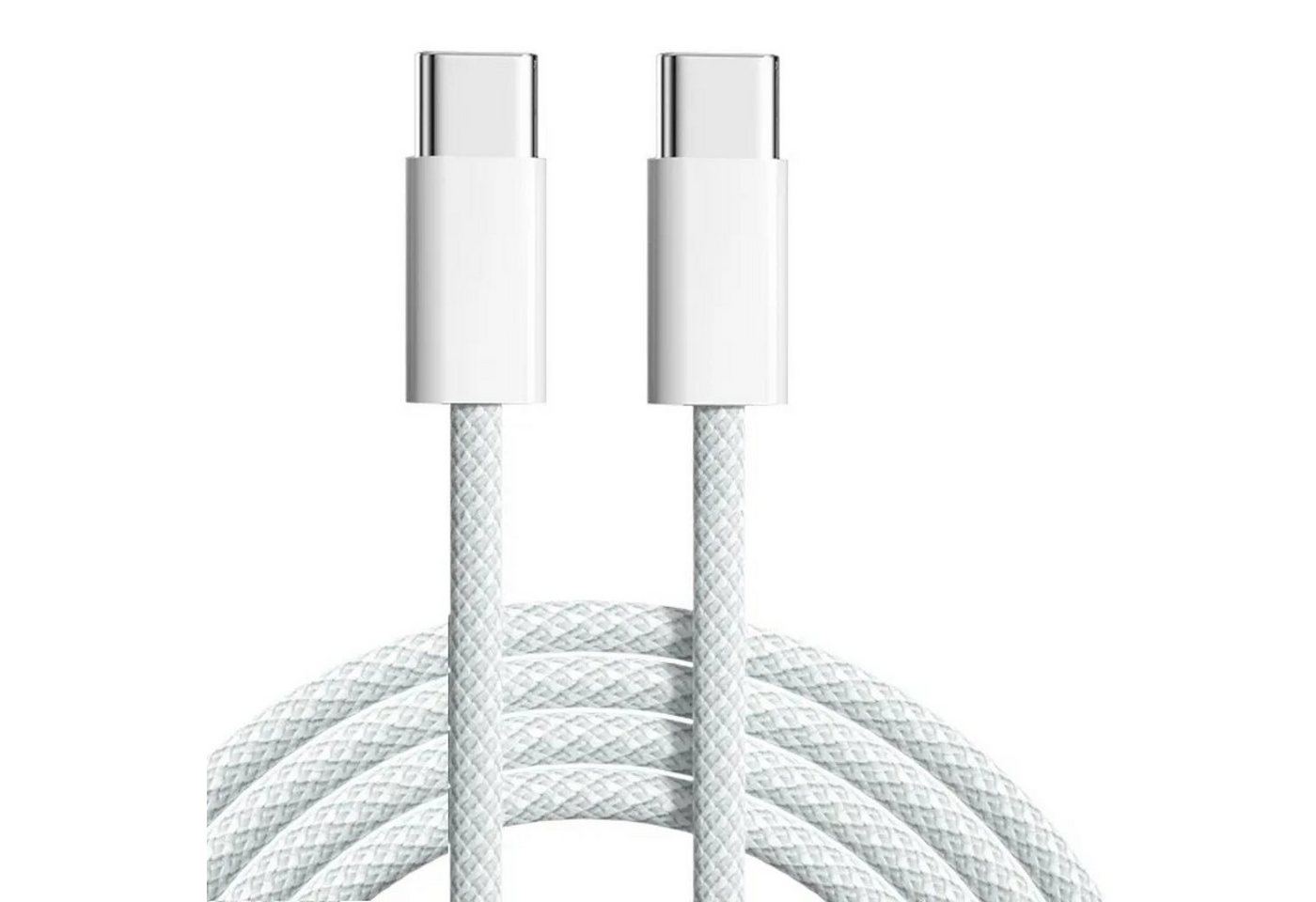 Futurea Gewobenes USB-C auf USB-C Kabel 100cm für Apple iPhone 15, Pro, Max, USB-Kabel, USB-C, Für Samsung, Google Pixel, Sony Playstation 5 Controller, iPhone 15 von Futurea