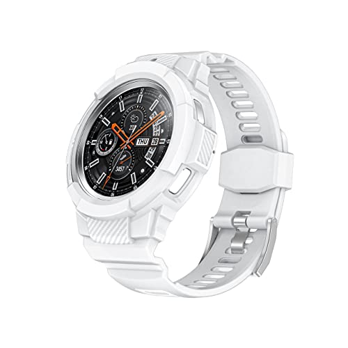 Fuvautu Einteiliges Silikon-Uhrenarmband, kompatibel mit Galaxy Watch 4 Classic 46 mm, 42 mm (2021), Sport-Anti-Drop-Armband, nicht für Galaxy Watch 46 mm, 42 mm in der Version 2018 (Classic 42 mm, von Fuvautu