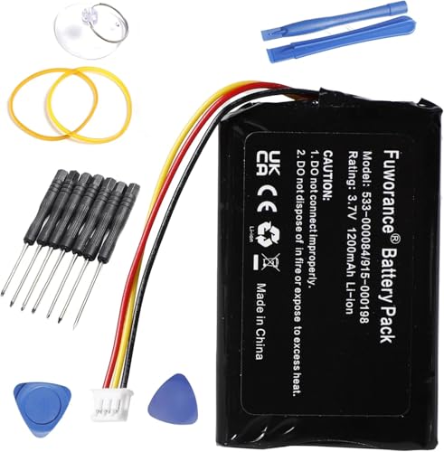 Fuworance 1200 mAh 3,7 V 533-000084 Ersatzakku kompatibel mit Logitech Harmony Touch/Harmony One/Harmony Ultimate 533-000083, 915-000198, 915-000201, 1209 Telefonakku von Fuworance