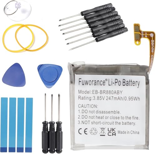 Fuworance 247 mAh 3,88 V EB-BR880ABY Ersatzakku kompatibel mit Samsung Galaxy Watch 4 40 mm/Watch4 Classic 42 mm SM-R865U, SM-R880NZKAXAA, EB-BR860ABY, EB-BR880ABE, GH43-05068A Akku Fuworance 247 mAh 3,88 V EB-BR880ABY Ersatzakku kompatibel mit Samsung Galaxy Watch 4 40 mm/Watch4 Classic 42 mm SM-R865U, SM-R880NZKAXAA, EB-BR860ABY, EB-BR880ABE, GH43-05068A Akku von Fuworance