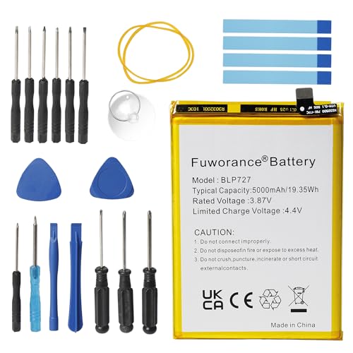Fuworance 5000 mAh 3,87 V BLP727 Akku, kompatibel mit Oppo A5 2020 CPH1931, A9 2020 CPH1937, A11X PCHM00, A11 PCHM10, PCHT10, A52 CPH2069 Smartphone Lithium Polymer 11 9,35 Wh Fuworance 5000 mAh 3,87 V BLP727 Akku, kompatibel mit Oppo A5 2020 CPH1931, A9 2020 CPH1937, A11X PCHM00, A11 PCHM10, PCHT10, A52 CPH2069 Smartphone Lithium Polymer 11 9,35 Wh von Fuworance
