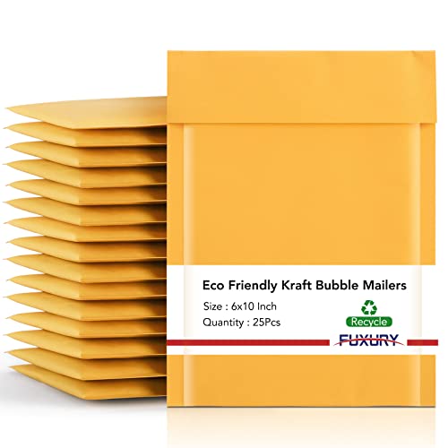 Fu Global # 0 6 x 10 Gepolsterte Briefumschläge Kraft Bubble Versandtaschen Kleine Blase, Briefumschläge 25 Stück Fu Global # 0 6 x 10 Gepolsterte Briefumschläge Kraft Bubble Versandtaschen Kleine Blase, Briefumschläge 25 Stück von Fuxury