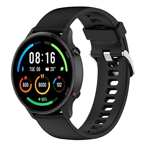 Armband kompatibel mit Xiaomi Mi Watch/Xiaomi Watch S1/Xiaomi Watch S1 Active/Mi Watch Color Sport,22mm Weiches Silikon Ersatzband für Huawei Watch GT2 46mm/Samsung Galaxy Watch 46mm von FuzeDa