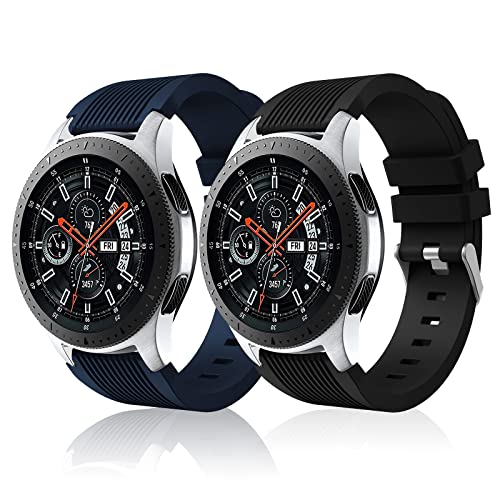 FuzeDa Armband Kompatibel mit Samsung Galaxy Watch 3 45mm/Galaxy Watch 46mm/Huawei GT 2 46mm, 22mm Weiche Silikon Sport Armbänder Ersatz für Samsung Gear S3 Frontier für Herren Damen von FuzeDa