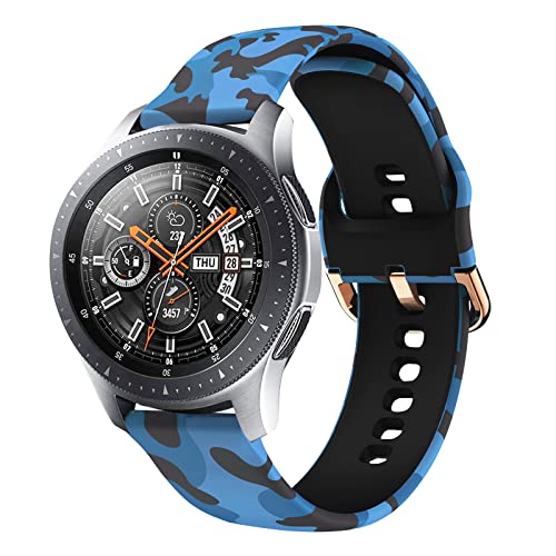 FuzeDa Armband Kompatibel mit Samsung Galaxy Watch 3 45mm/Galaxy Watch 46mm/Huawei GT 2 46mm, 22mm Weiche Silikon Sport Armbänder Ersatz für Samsung Gear S3 Frontier für Herren Damen von FuzeDa