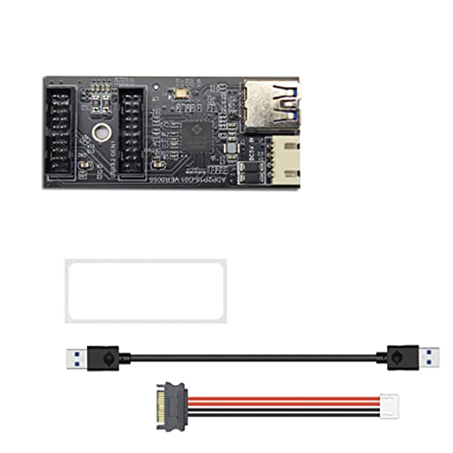 Fuzzbat 19 Pin auf Typ E + 19 Pin Motherboard 1 auf 2 Splitter USB 3.2 Hub Adapter A-KEY 19 Pin auf Dual 19P Erweiterung Karte Teil Kit von Fuzzbat