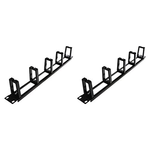 Fuzzbat 2 Stück 48,2 cm 1U Rack Schränke Netzwerk Organizer Hohl Metall Basis Fünf Ringe Abnehmbarer Drahtmanager Rahmen von Fuzzbat