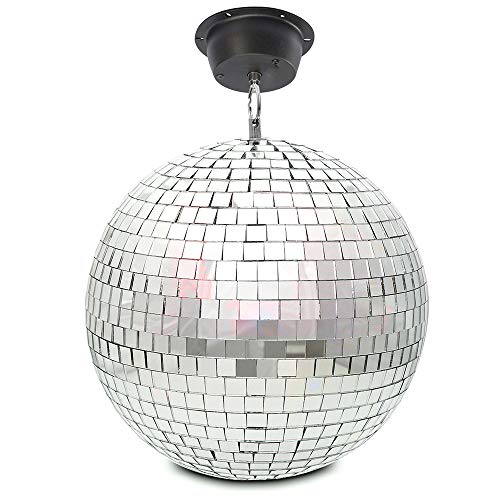 Fuzzix MB30M - Discokugel 30cm, Diskokugel, Disco Kugel mit stabiler Metallöse, Disco Ball, Party Gadgets, Spiegelkugel, Partylichteffekt für Clubs, Bars und Discotheken von Fuzzix