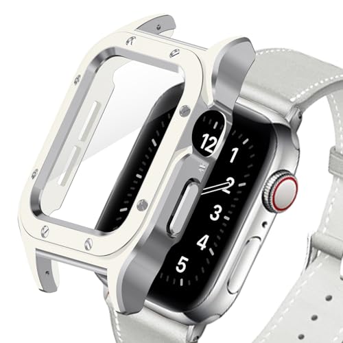 Fvlerz Schutzhülle kompatibel mit Apple Watch Serie 7, 8, 9, 41 mm, mit Displayschutzfolie aus gehärtetem Glas, harte PC-Abdeckung für iWatch 41 mm, vollständiger Schutz, Smartwatch-Zubehör, für Fvlerz Schutzhülle kompatibel mit Apple Watch Serie 7, 8, 9, 41 mm, mit Displayschutzfolie aus gehärtetem Glas, harte PC-Abdeckung für iWatch 41 mm, vollständiger Schutz, Smartwatch-Zubehör, für von Fvlerz
